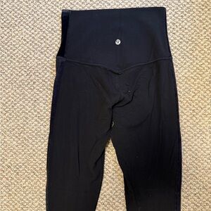 Lululemon Black Leggings with velvet sides